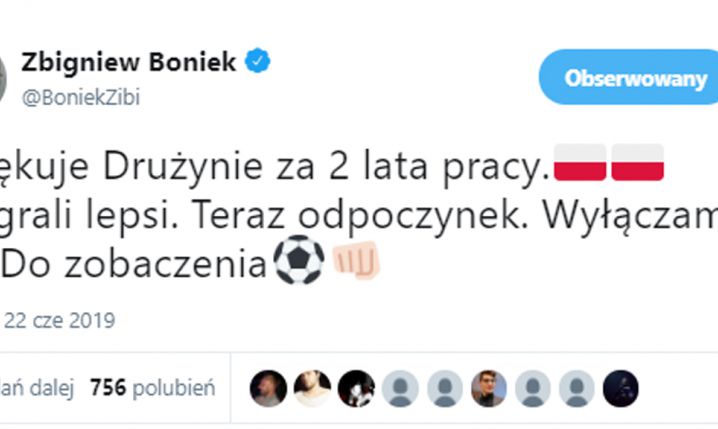 Wpis Zbigniewa Bońka po porażce z Hiszpanią!